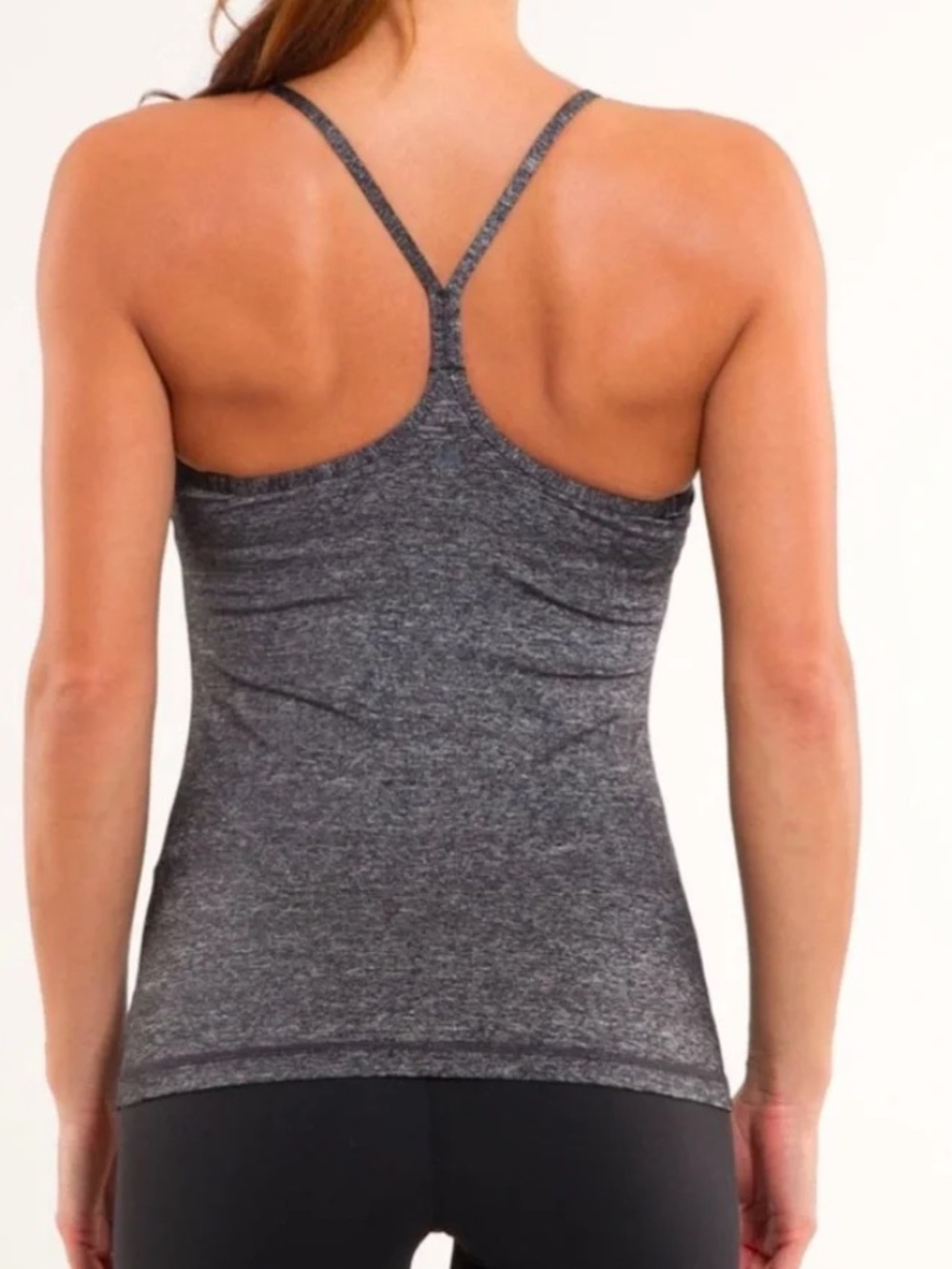 lululemon Women’s Heathered Gray Power Y Light Support Tank size 6 - Picture 2 of 7